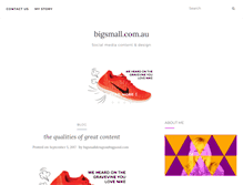 Tablet Screenshot of bigsmall.com.au